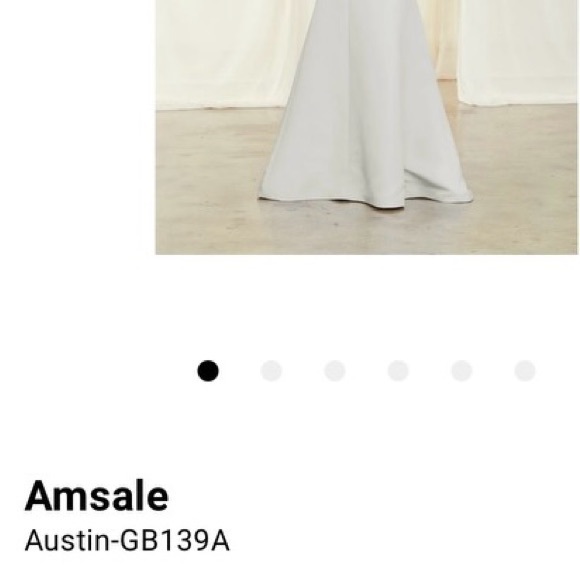 Amsale Austin Platinum Faille Bridesmaid Dress - Picture 5 of 6